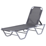 Bain de soleil transat design contemporain dossier inclinable multi-positions