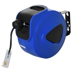 Enrouleur de câble électrique automatique 15 m bleu(c-1)