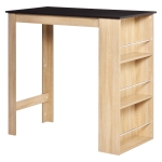 Table de bar avec rangement 3 étagères