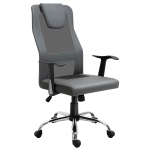 Fauteuil de bureau manager grand confort dossier ergonomique à bascule têtière hauteur assise réglable nylon revêtement synthétique gris