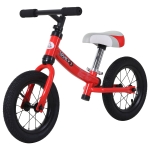 Homcom Draisienne enfant roues 12" hauteur selle réglable acier rouge