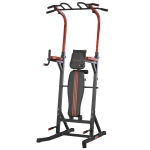 Station de musculation Fitness entrainement complet acier noir rouge