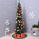HOMCOM 6FT Artificial Christmas Pine Tree W/Plastic Stand-Green(c-4)