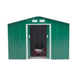 Outsunny 9 x 6ft Metal Garden Shed, Green