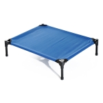 PawHut Medium Dogs Portable Elevated Fabric Bed for Camping Outdoors Blue