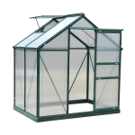 Outsunny 1.9x1.9x2 m Walk-In Mini Greenhouse-Dark Green Frame(c-3)