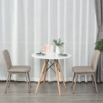 HOMCOM 2 Pieces Armless Dining Chair with Metal Leg Sponge Padding for Home Office