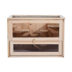 PawHut Fir Wood Hamster Cage Hamster Hutch Suitable for Small Rodent Animals