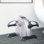 HOMCOM Mini Exercise Bike Under Desk Bike Fitness W/LCD Display, 9Wx 40Dx 31Hcm-Silver