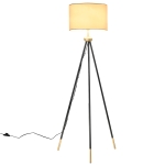 HOMCOM Metal Tripod Floor Lamp Black/Gold