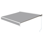 Outsunny 2.5x2m Electric Awning On-Wall w/ LED Strip Aluminium Frame Remote