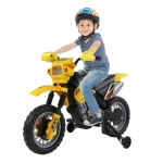 HOMCOM 6V Children's PP Electric Ride-On Motorbike with Effects Red(c-3)