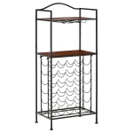 HOMCOM Industrial 30-bottle Wine Rack Barker's Rack Bar Storage with Glass Holders