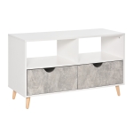 HOMCOM Boxy Multi-Compartment TV Stand - Grey