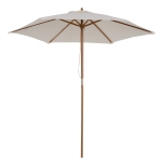 Outsunny 2.5 m Wooden Parasol Sun Shade-Coffee(c-1)