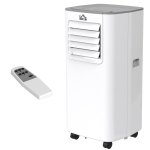 HOMCOM 5000BTU Portable Air Conditioner 4 Modes LED Display 24 Timer Home Office White