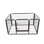 Pawhut Heavy Duty Dog Pens Pet Puppy PlayPen 125x80x70 cm-Black