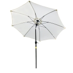 Outsunny Φ2.6M Umbrella Parasol-Cream White