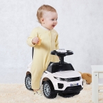 HOMCOM 3-in-1 Ride-On Car Walker Stroller Push-Along w/ Horn Wheel & Under Seat Storage Red(c-2)
