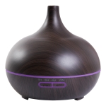 HOMCOM 400ml Oil Diffuser & Water Humidifier w/ 7 Lights Timer Auto Shutdown Dark Brown
