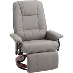 HOMCOM Recliner Chair, PU Leather, 78Wx87Dx100H cm-Black(c-1)