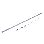 HOMCOM Carbon Steel 6.6 FT Sliding Barn Door Hardware Kit-Frosted Black(c-3)