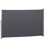 Outsunny Pull-Out Side Awning Sun Protection Steel Frame Retractable Privacy Grey 3x2M