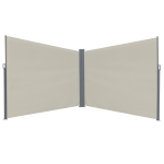 Outsunny Patio Retractable Double Side Awning Folding Privacy Screen Fence Sun Shade