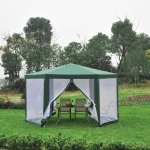 Outsunny Garden Gazebo W/Mosquito Net-Brown(c-5)