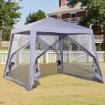 Outsunny 3x3m Outdoor Gazebo Tent W/Mesh Screen Walls-Cream white(c-2)