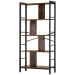 HOMCOM Four-Tier Industrial-Style Shelving Unit