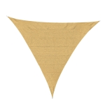 Outsunny Triangle Sun Shade Sail 5m x 5m x 5m UV Block Canopy Shelter, Sand