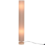 HOMCOM 120H cm Wooden Base Floor Lamp W/Linen Fabric-Grey(c-1)