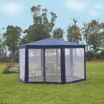 Outsunny Garden Gazebo W/Mosquito Net-Brown(c-2)