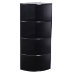 HOMCOM 4-Tier Corner Bookshelf, 39.5Lx39.5Wx120H cm-Black(c-2)