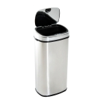 HOMCOM 68L Automatic Sensor Lid Steel Kitchen Bin Silver(c-1)