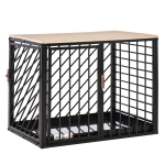 PawHut Heavy Duty Steel Mini & Small Dog Crate w/ Tray Black 61L x 44W x 49H cm