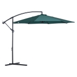 Outsunny 3M Banana Umbrella Parasol-Dark Green