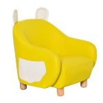 HOMCOM Children's Cute Animal Ear Single Armchair - Yellow