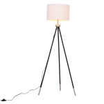 HOMCOM Steel Duo Glass Sphere Floor Lamp Silver