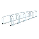 HOMCOM 6-Bike Rack Floor Parking Stand-Silver