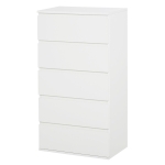 HOMCOM Five-Drawer Storage Cupboard – White