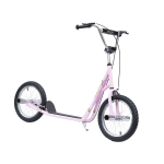 HOMCOM Stunt Scooter Non-Electric Pneumatic 16" Tyres Scooter-Pink
