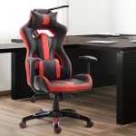 HOMCOM Gaming Office Chair, PU Leather-Green(c-1)