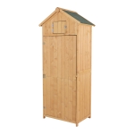 Outsunny 1.7 x 2.5ft Narrow Wooden Garden Shed with Asphalt Roof