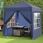Outsunny Pop Up Gazebo Canopy, size (2 x 2m)-Black(c-2)