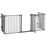 PawHut Stair Gate Dog Pens Pet PlayPen 5-Panel Fireplace Christmas Tree Fence Stair Barrier