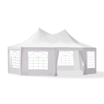 Outsunny 6.8m x5m Octagonal Party Tent / Wedding Marquee-White