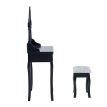 HOMCOM Dressing Table Set W/Mirror and Stool-White(c-2)
