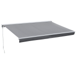 Outsunny Garden Door Awning Retractable Canopy Electric Patio Shelter Remote Controller
